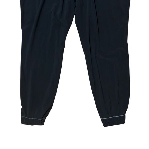 Athleta Womens Black Sleeveless Jumpsuit Size 16 Elastic Waist Tapered Utility - Picture 8 of 10